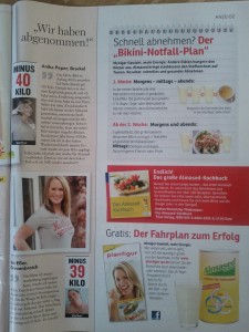 So geht Abnehmen heute: Almased-Anzeige in der Gala. Foto: SHN